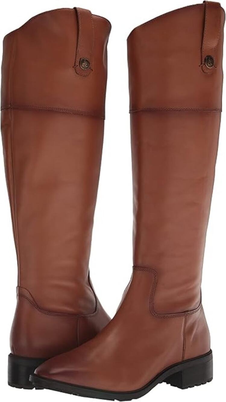 Sam Edelman Drina Leather Knee High Riding Boots Block Going Out Fall Winter 6